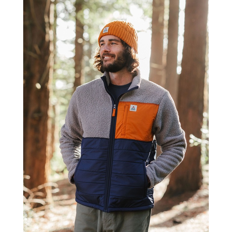 Born Explorer Recycled Polar-Lined Sherpa Fleece – Steel Grey