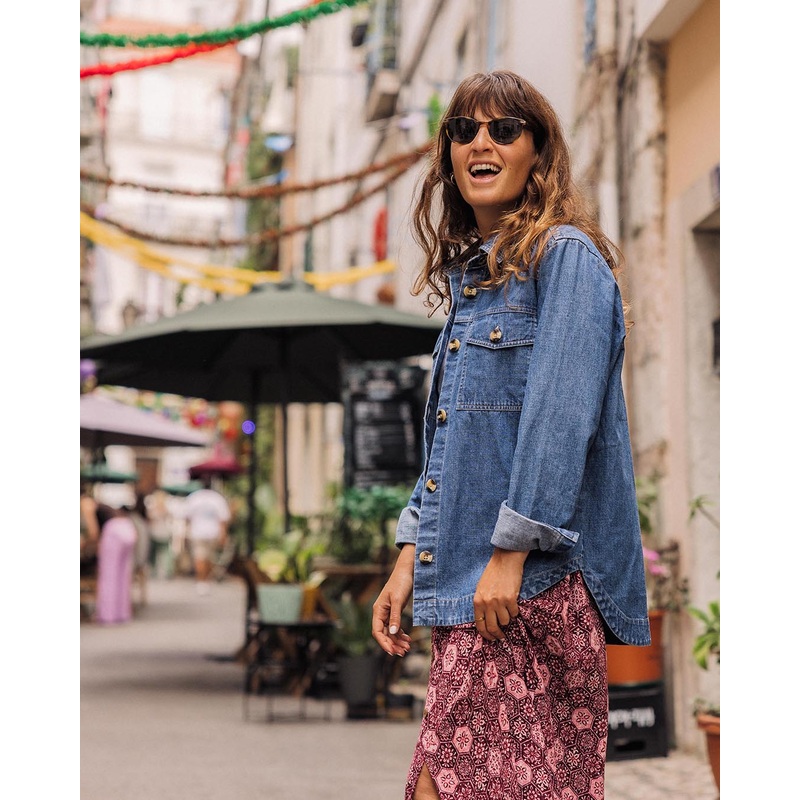 Coral Organic Cotton LS Shirt – Washed Denim