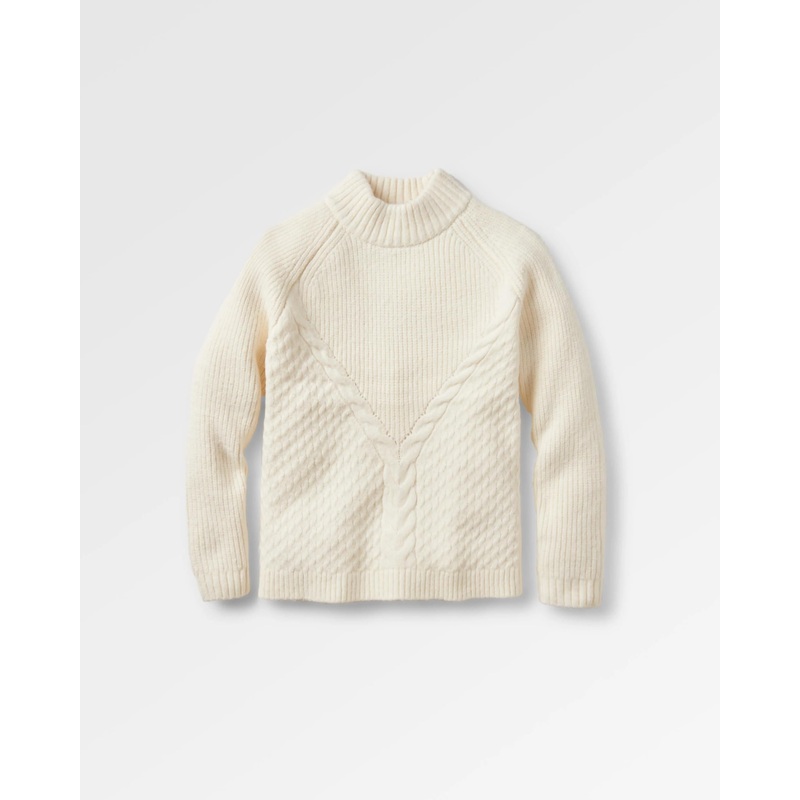 Cozy Cable Recycled Knitted Jumper – Off White