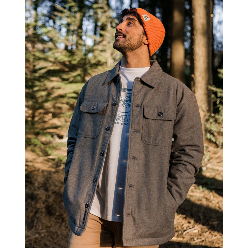 Freestyle Sherpa-Lined Overshirt – Grey Marl