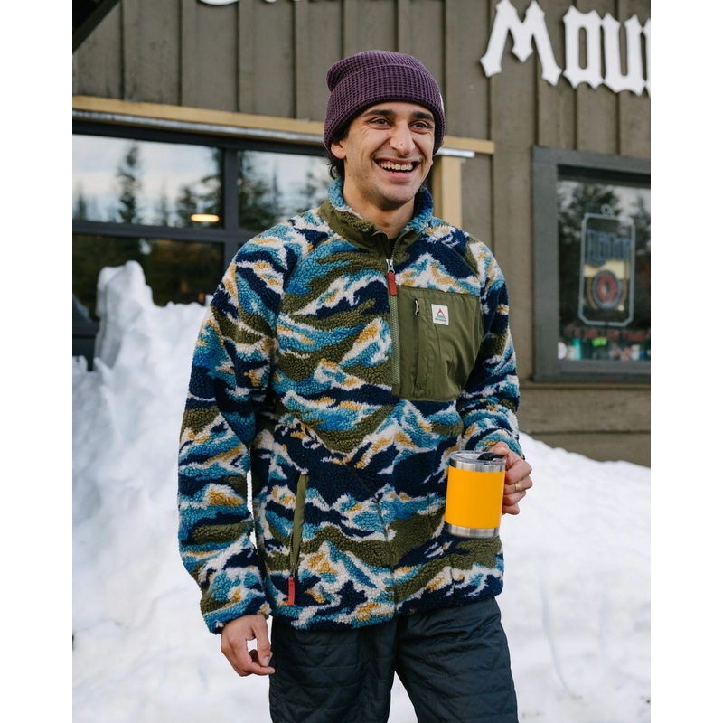 Offroad Recycled Sherpa 1/2 Zip Fleece – Mount Scenic Khaki