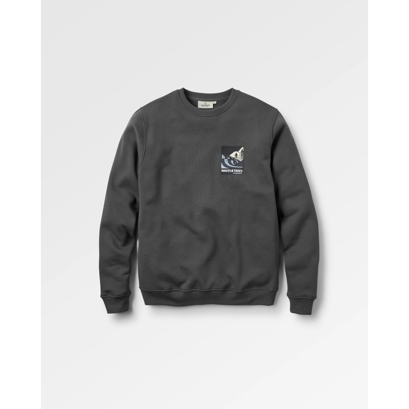 Waves & Trees Organic Cotton Sweatshirt – Charcoal