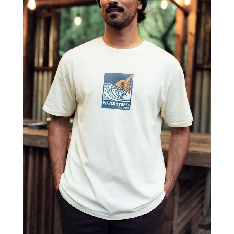 Waves & Trees Organic Cotton T-Shirt – Birch