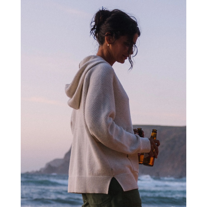 Cove Organic Cotton Knitted Hoodie – Off White