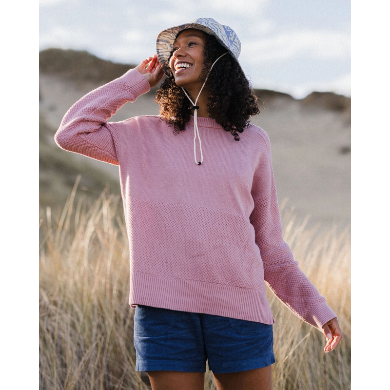 Cove Organic Cotton Knitted Jumper – Pink Haze