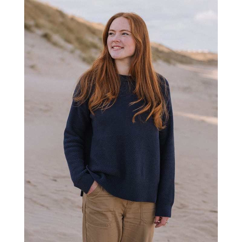 Cove Organic Cotton Knitted Jumper – Rich Navy
