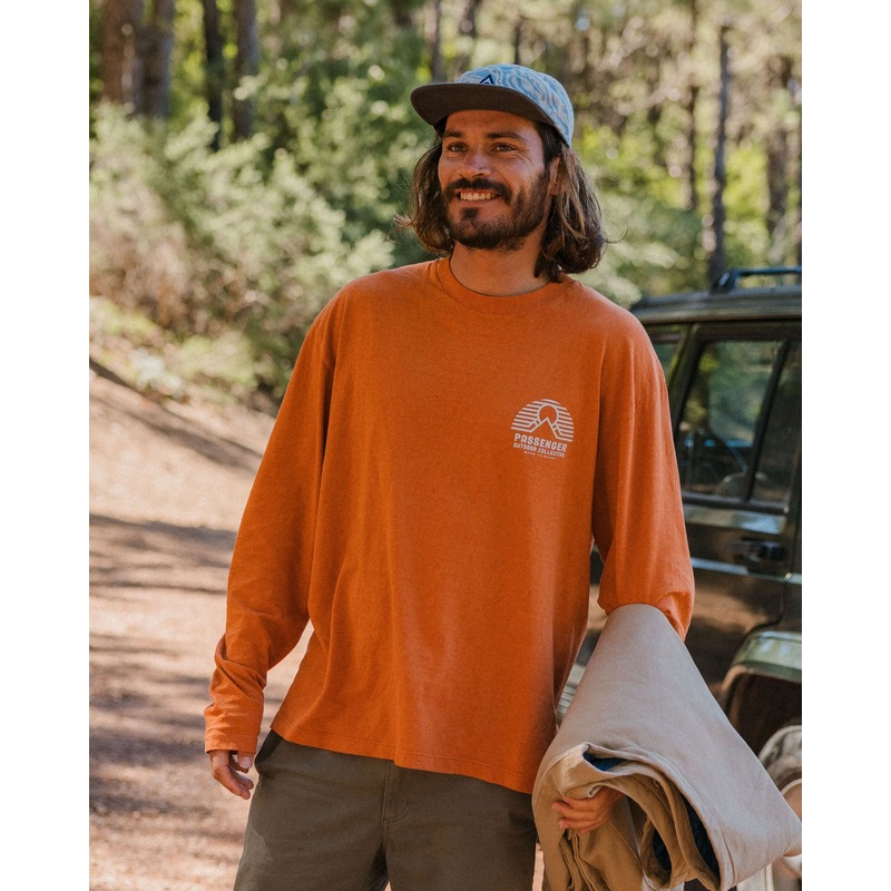 Elbio Relaxed Fit LS T-Shirt – Sunset Orange Marl