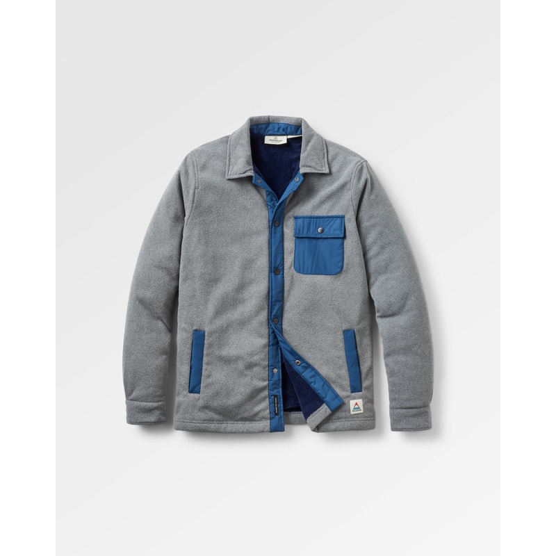 Firelight Sherpa Lined Overshirt – Grey Marl