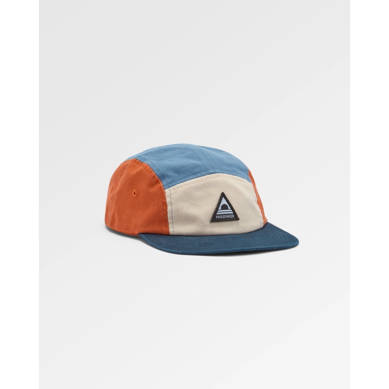 Fixie Recycled 5 Panel Cap – Sunrise Orange/ Moonlight Blue Multi