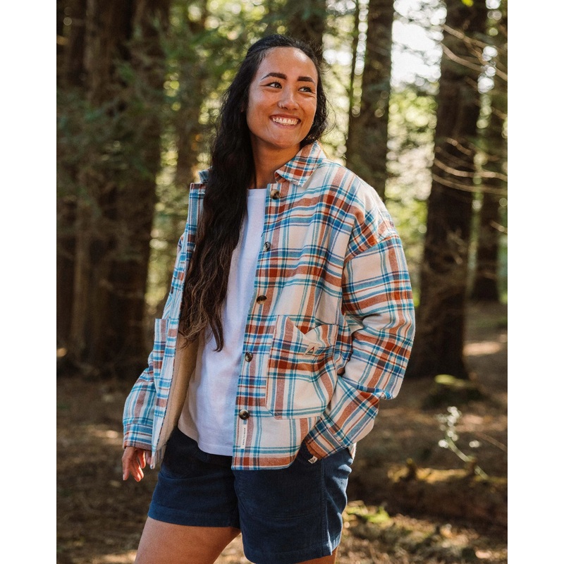 Flint Organic Cotton Overshirt – Vintage White Check