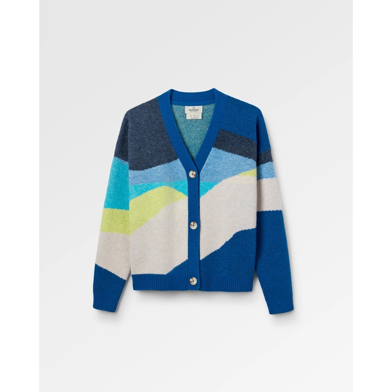 Scenic Recycled Knitted Cardigan – Scenic Azure Blue