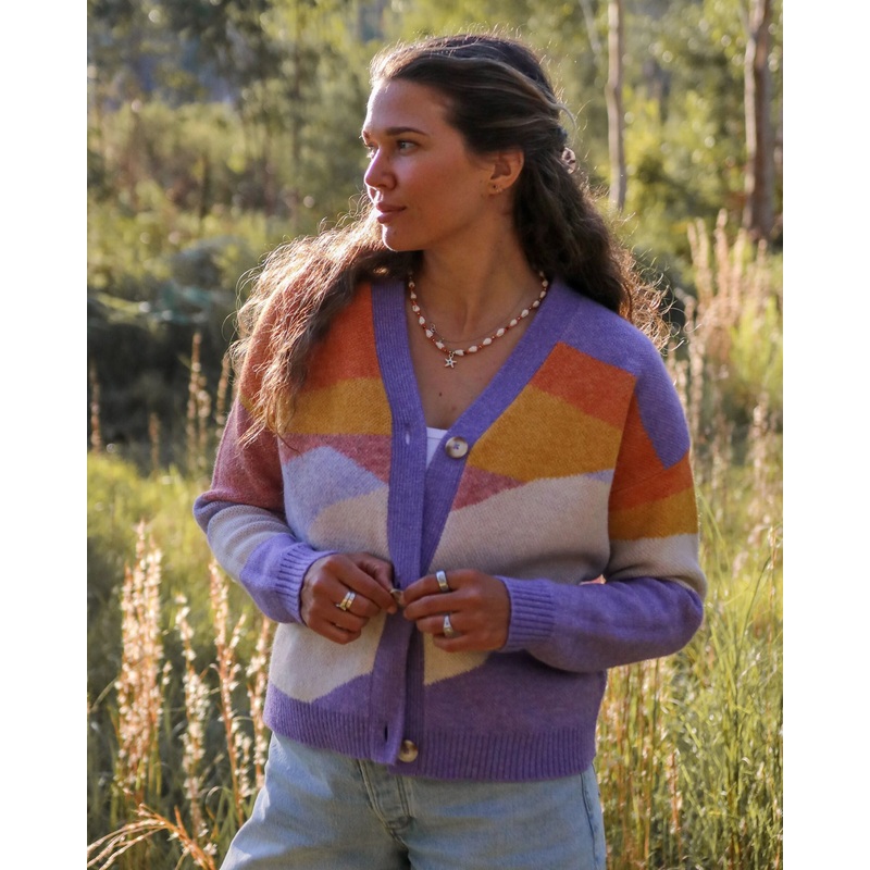 Scenic Recycled Knitted Cardigan – Scenic Sunrise Orange