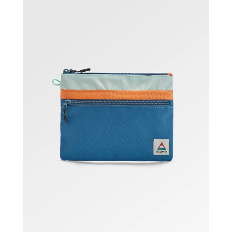 Essentials Recycled Pouch – Rich Navy/Surf Spray/Moonlight Blue