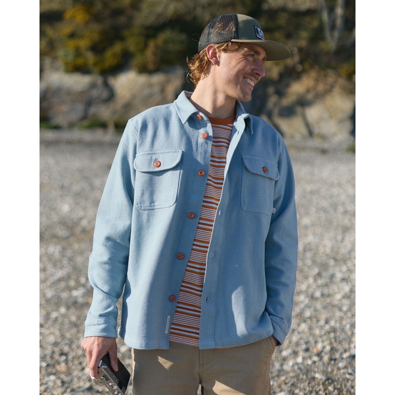 Island Twill Shirt – Faded Denim