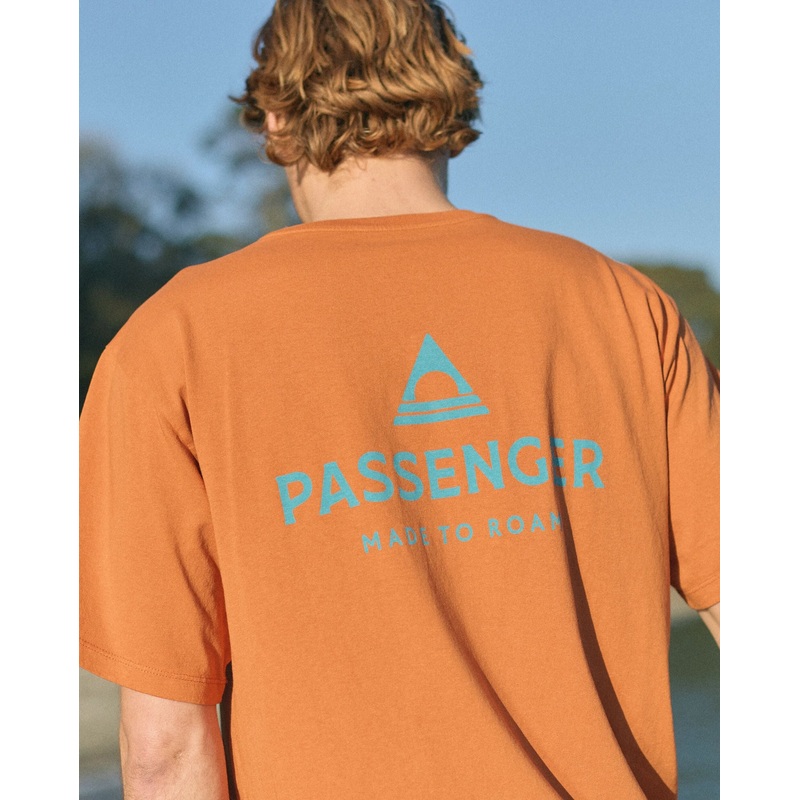 Passenger Recycled Cotton T-Shirt – Sunset Orange