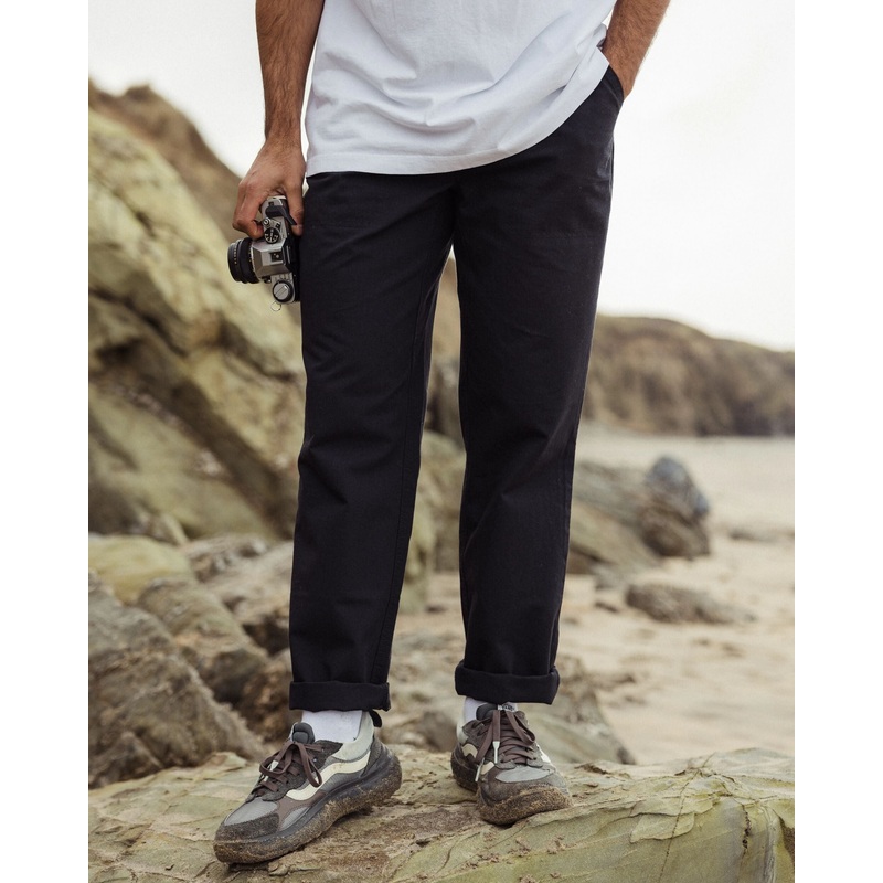 Rif-Raf Organic Cotton Ripstop Trouser – Black