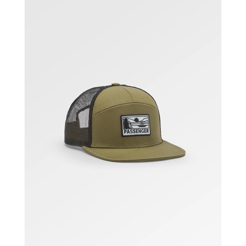 Roamer 7 Panel Organic Cotton Trucker Cap – Khaki