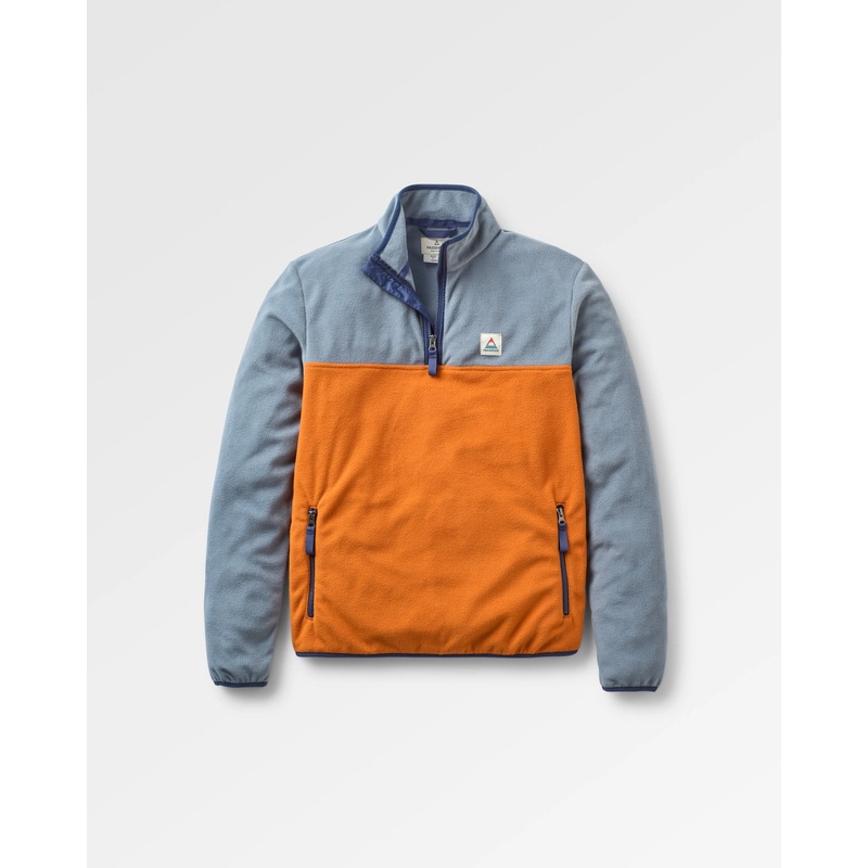 Set Off Recycled Polar Fleece – Sunset Orange/Storm Grey