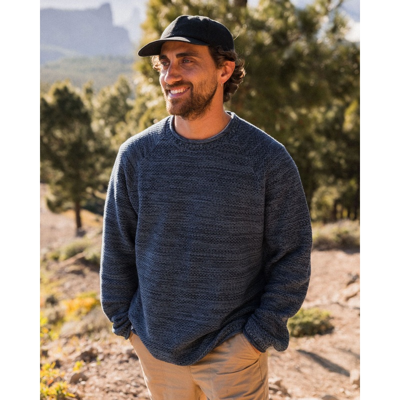 Shore Organic Cotton Knitted Jumper – Rich Navy