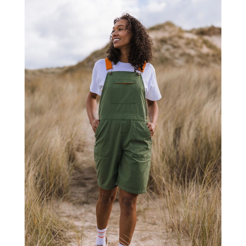 Shuffle Light Short Dungarees – Wild Green