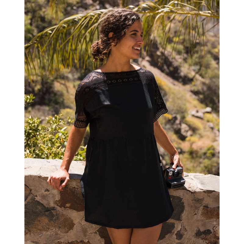 Sono Linen Beach Dress – Black