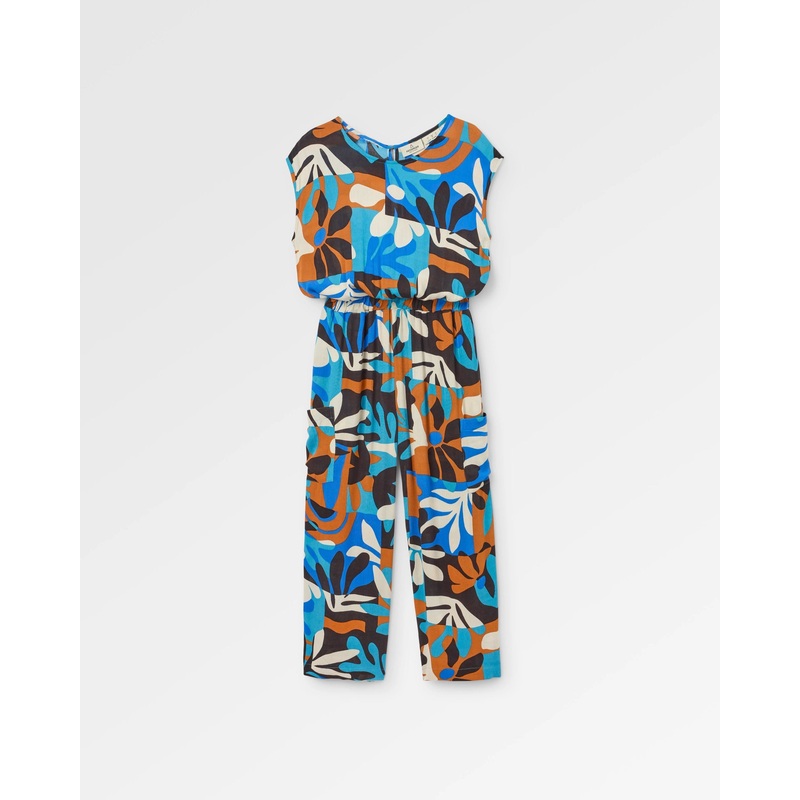 Thimbleberry Jumpsuit – Mountain Foliage Blue