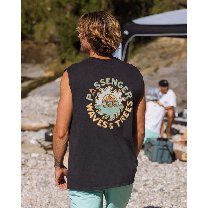 Dune Men’s Recycled Cotton Vest – Black