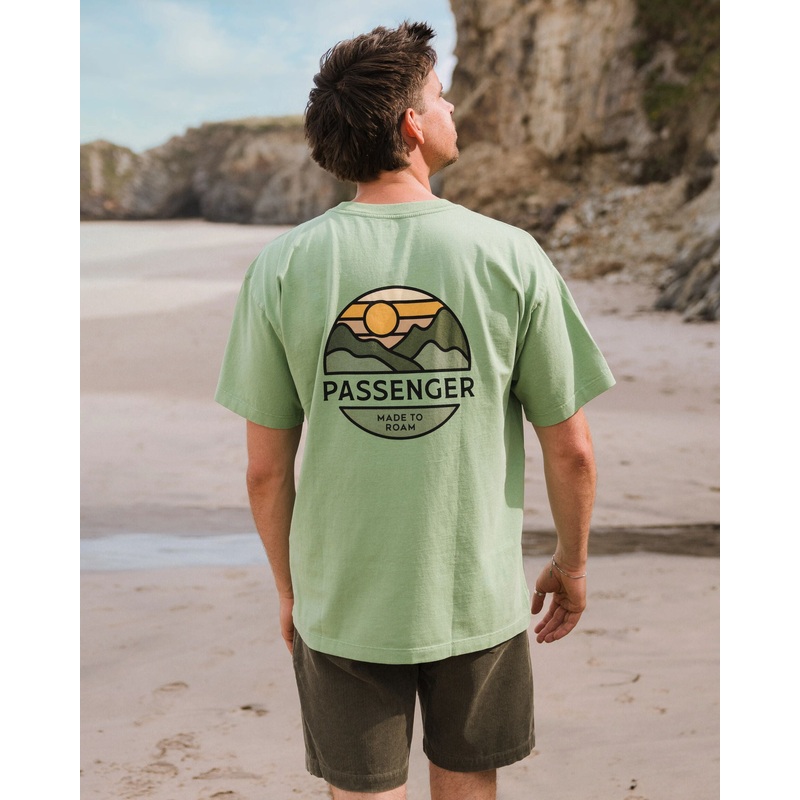 Laidback Recycled Cotton Relaxed Fit T-Shirt – Stem Green