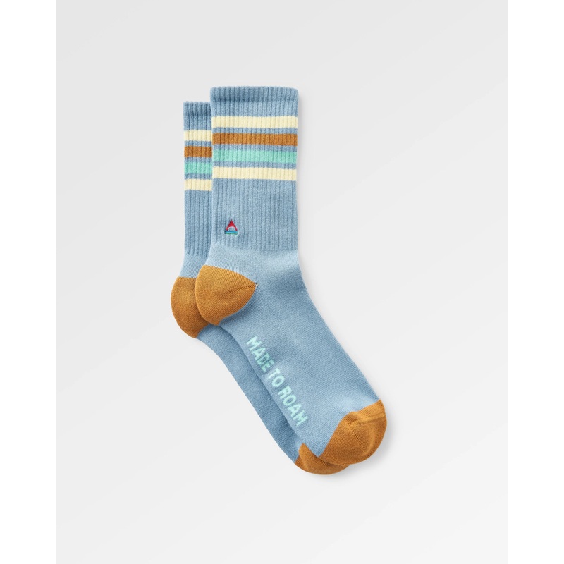 Organic Midweight Crew Socks – Faded Denim