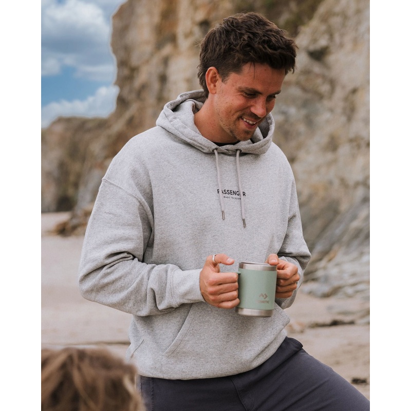 Passenger Relaxed Fit Hoodie – Grey Marl
