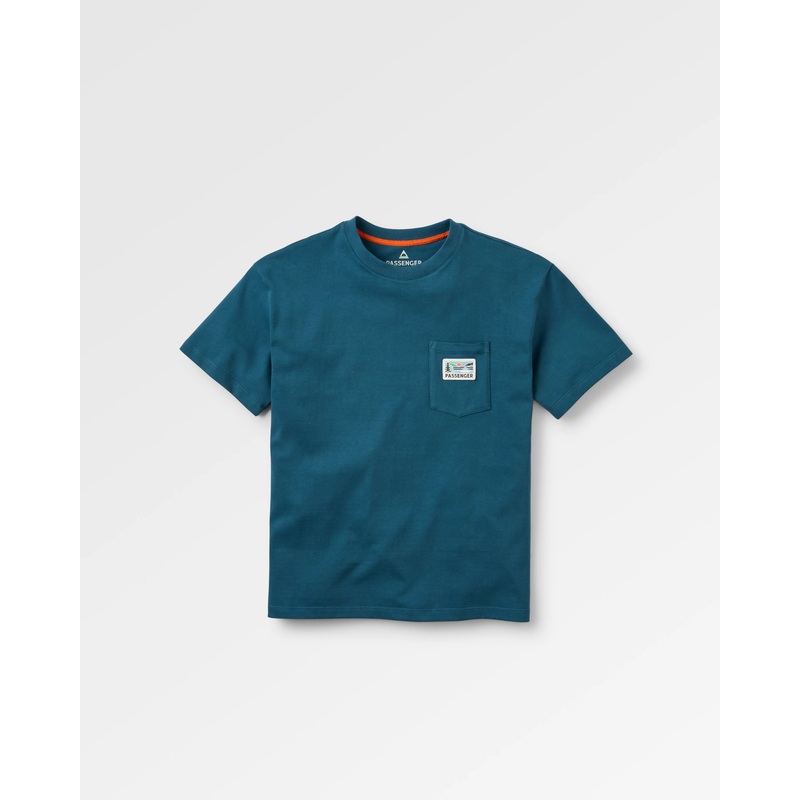 Roamer Patch Relaxed Fit T-Shirt – Dark Denim