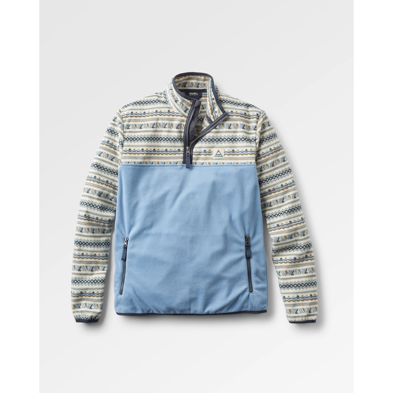 Set Off Recycled Polar 1/4 Zip Fleece – Geo Stripe Birch