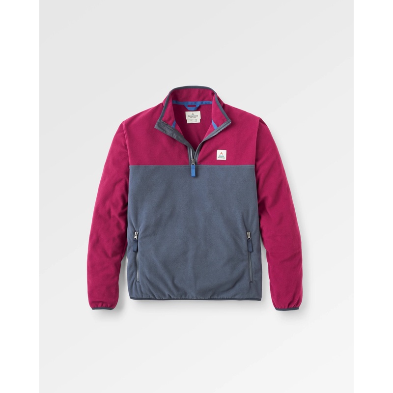 Set Off Recycled Polar 1/4 Zip Fleece – Warm Berry/Charcoal