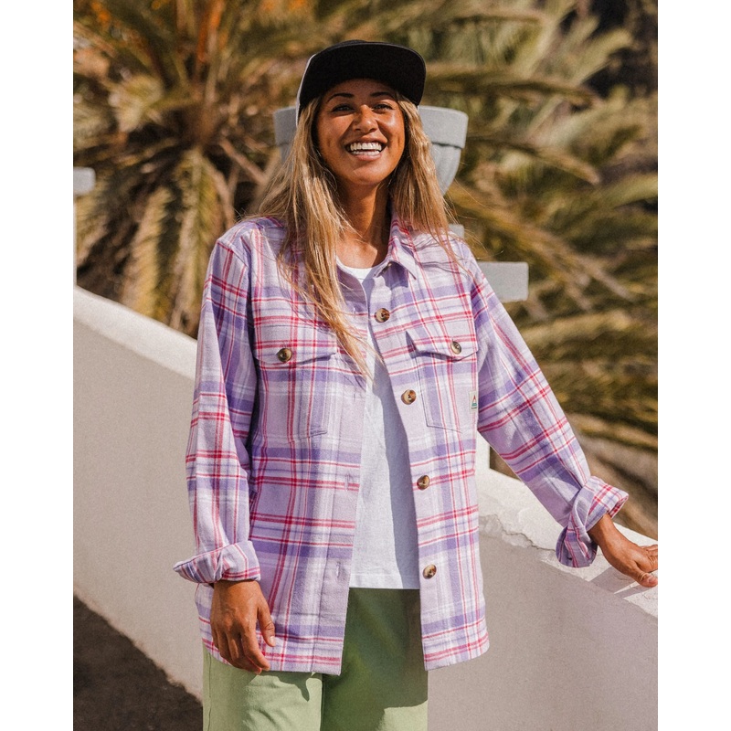 Stella Organic Cotton LS Shirt – Retro Purple Check