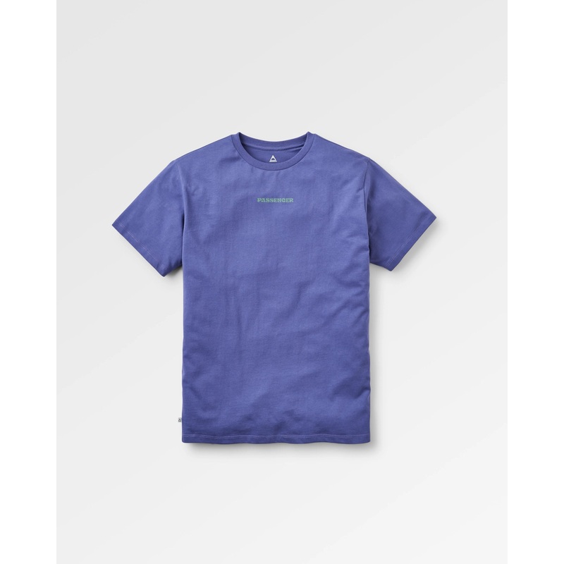 Tall Pines Men’s Recycled Cotton T-Shirt – Purple Indigo