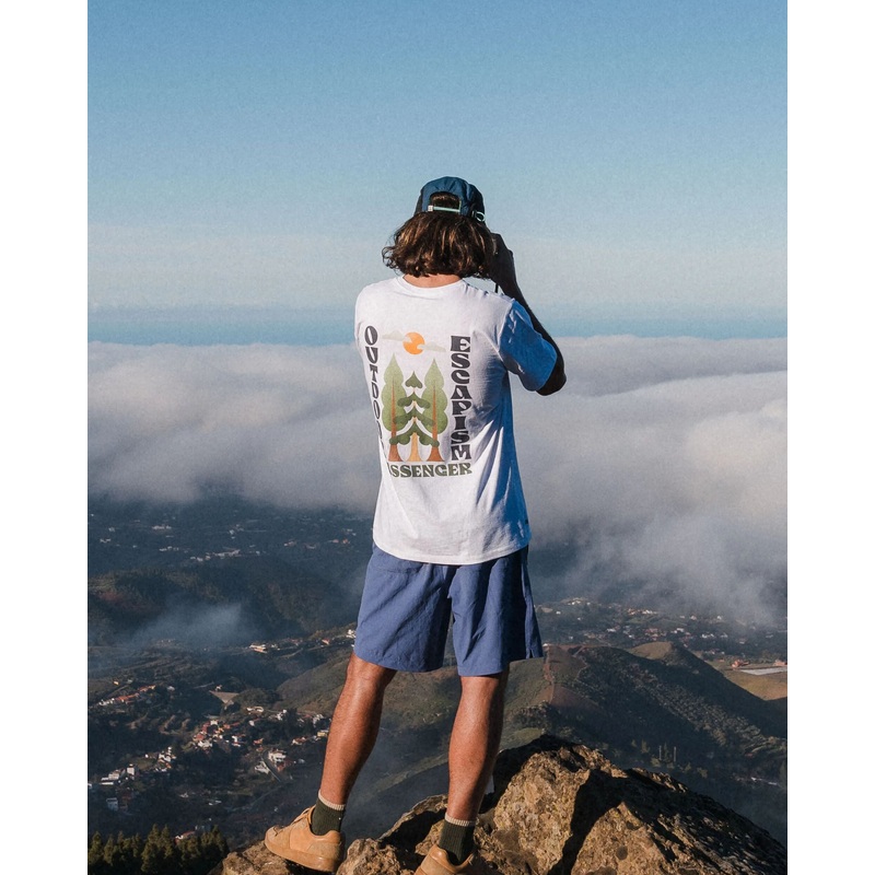 Tall Pines Men’s Recycled Cotton T-Shirt – White