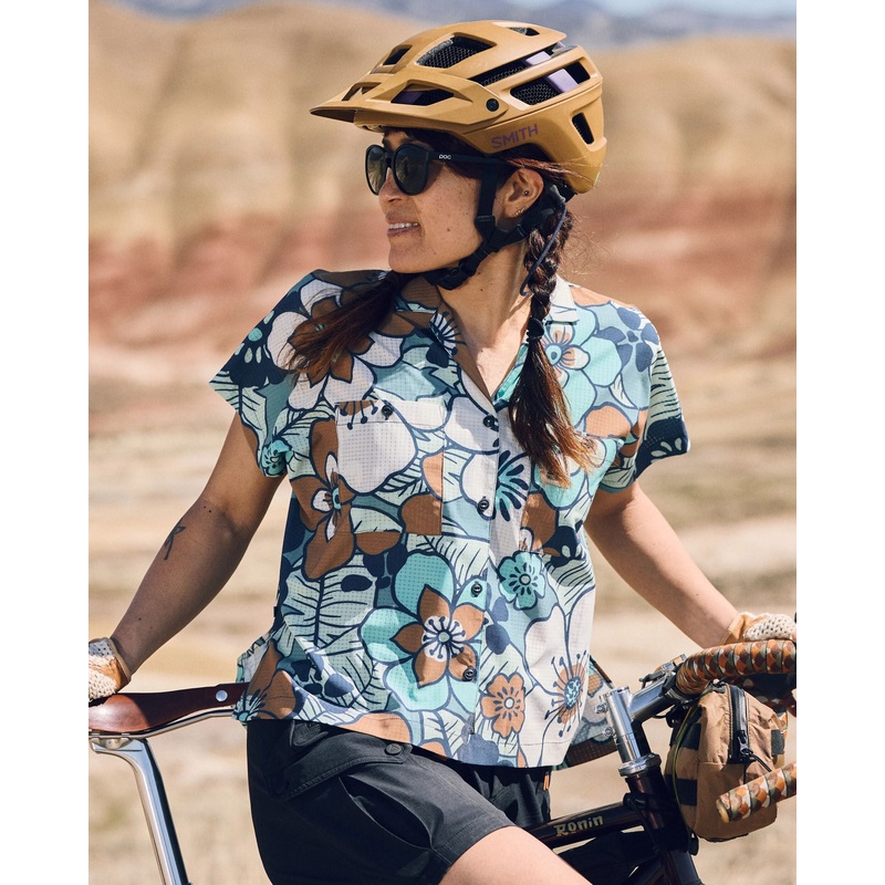 365 Recycled Active Boxy Shirt – Vintage Floral Aqua