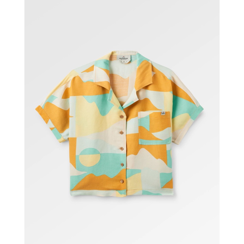 Arden Linen Short Sleeve Shirt – Vista Patchwork Yellow