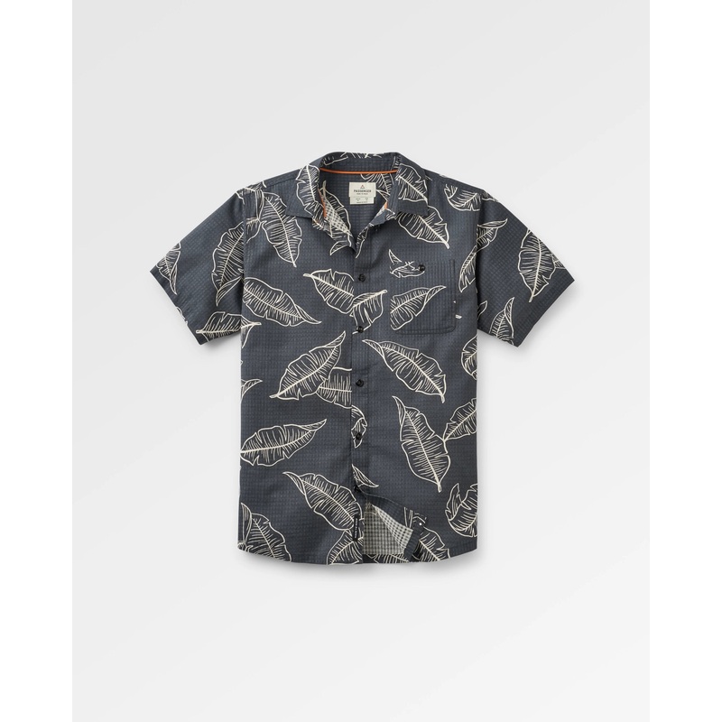 Chill Textured Short Sleeve Shirt – Palm Faded Black