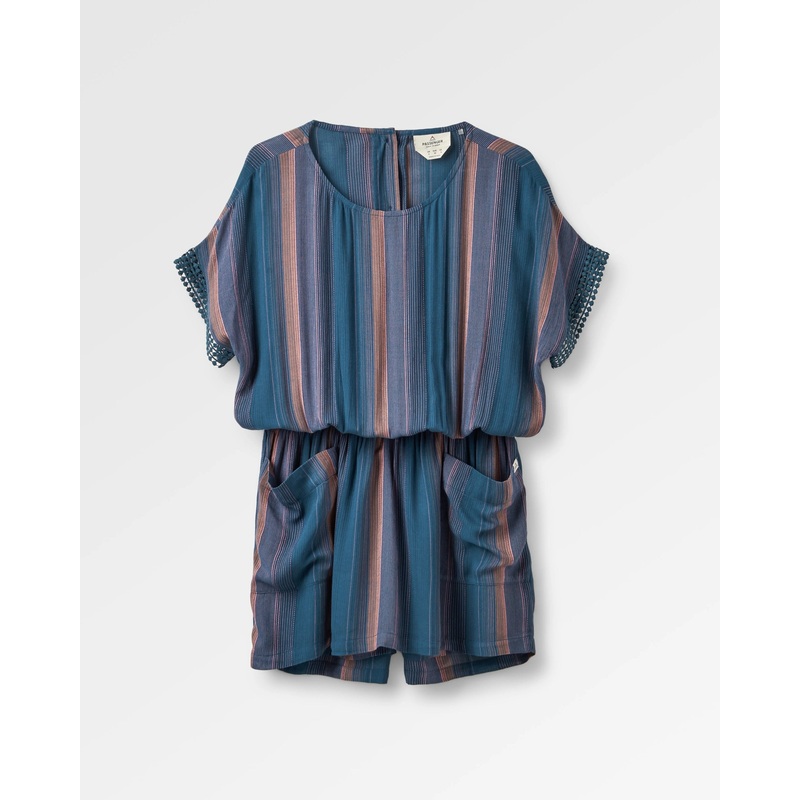 Clarity Short Skort Dress – Dark Denim Multi Stripe