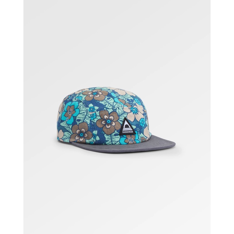 Coast Organic Cotton 5 Panel Cap – Vintage Floral Aqua