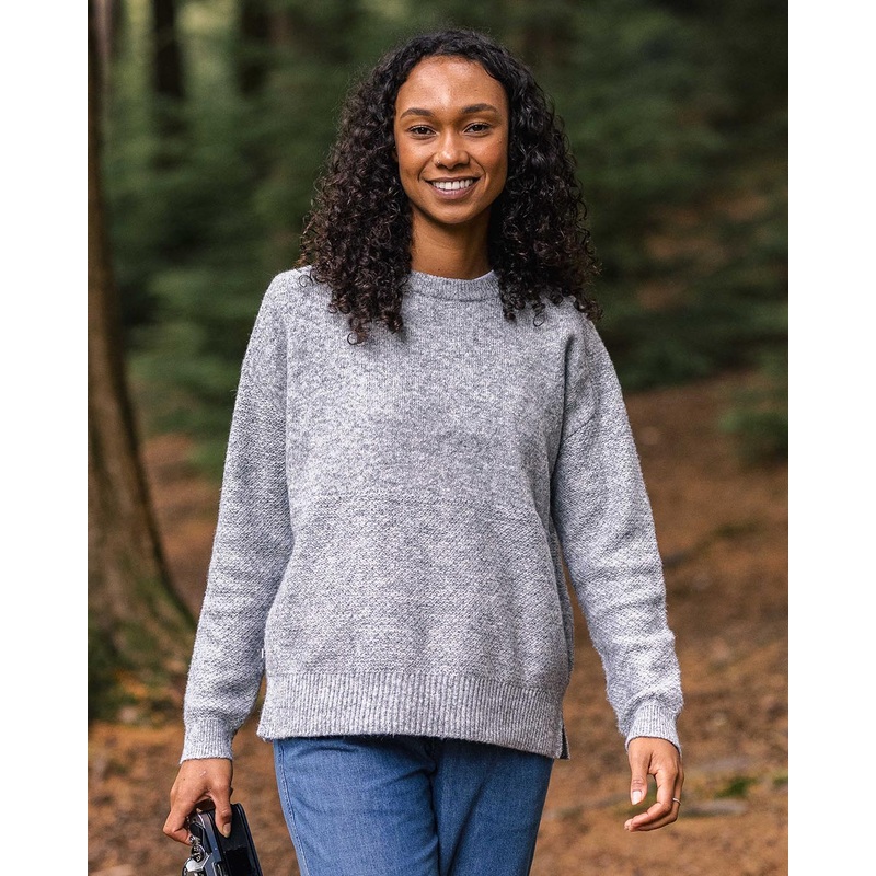 Cove Recycled Knitted Jumper – Grey Marl