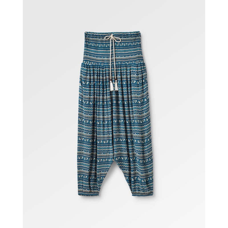 Daylily Loose Trouser – Geo Stripe Dark Denim
