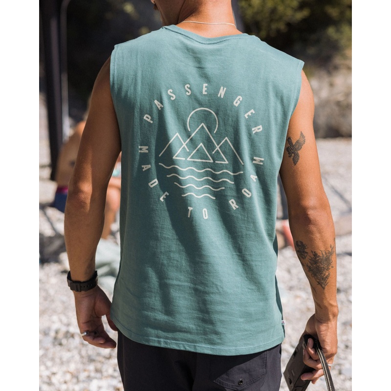 Escapism Recycled Cotton Vest – Deep Ocean