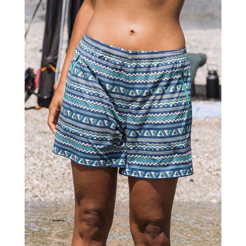 Flaris NetPlus All Purpose Short – Geo Stripe Dark Denim