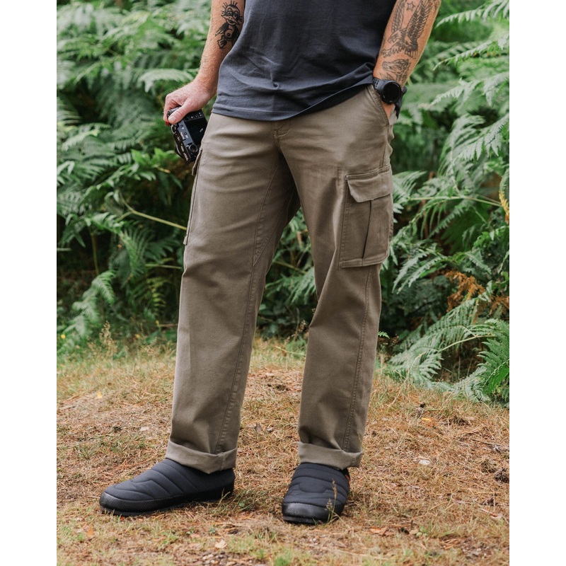 Lakeside Cargo Cotton Trouser – Dusty Olive