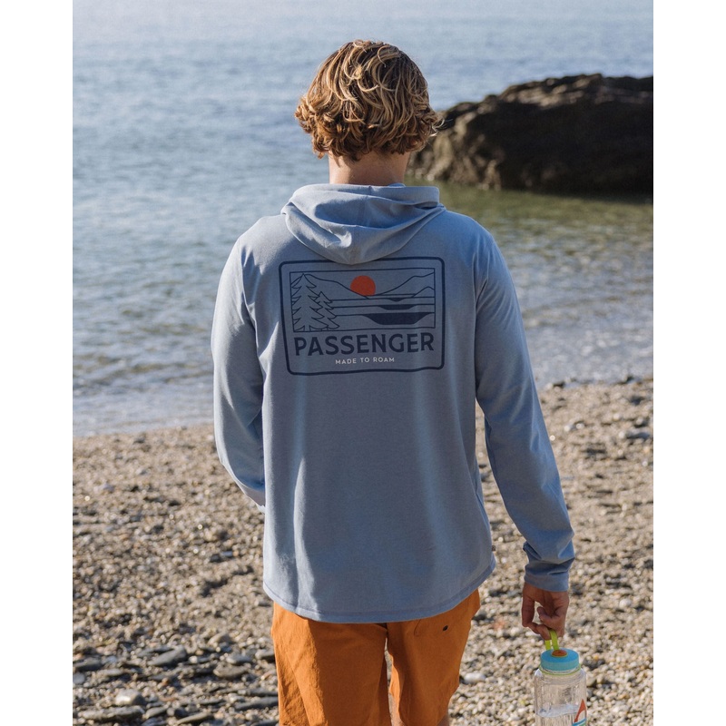 Roamscreen UPF50 Drirelease Men’s Hoodie – Faded Denim