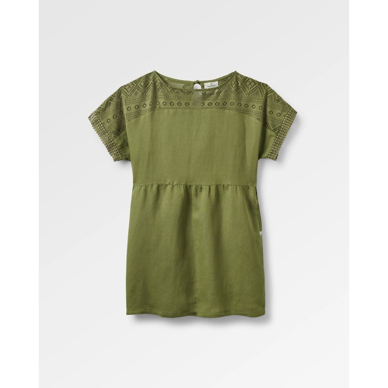 Sono Linen Beach Dress – Khaki