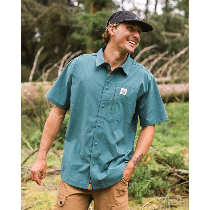 Traveller Short Sleeve Stretch Shirt – Deep Ocean