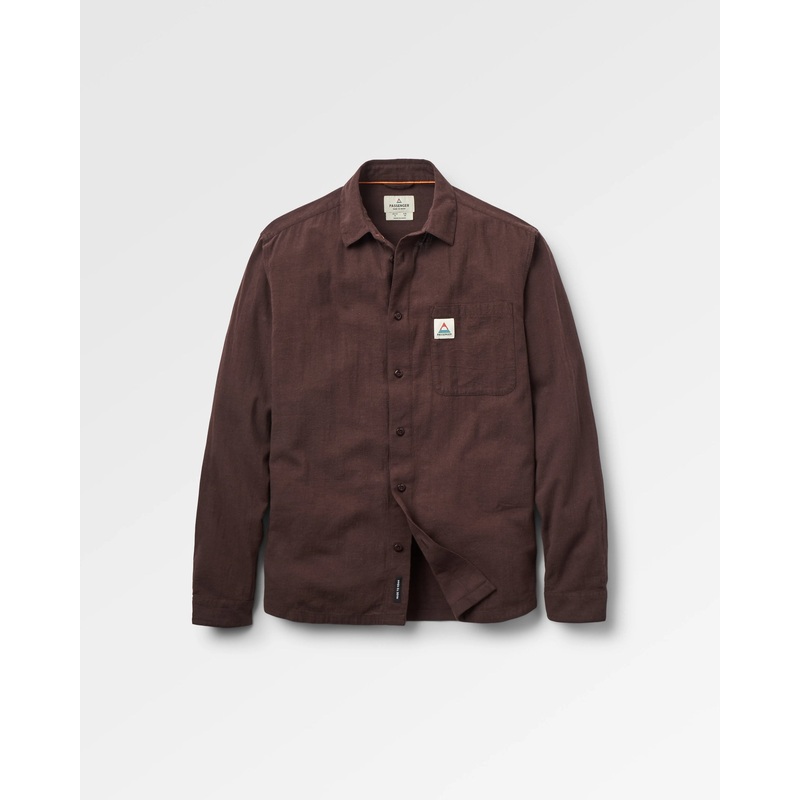 Arica Textured Organic Cotton Shirt – Espresso